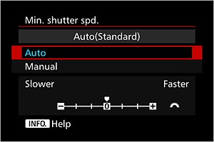 Auto-ISO-Modus/Verschlusszeit-Priorität der Canon EOS 5D Mark IV